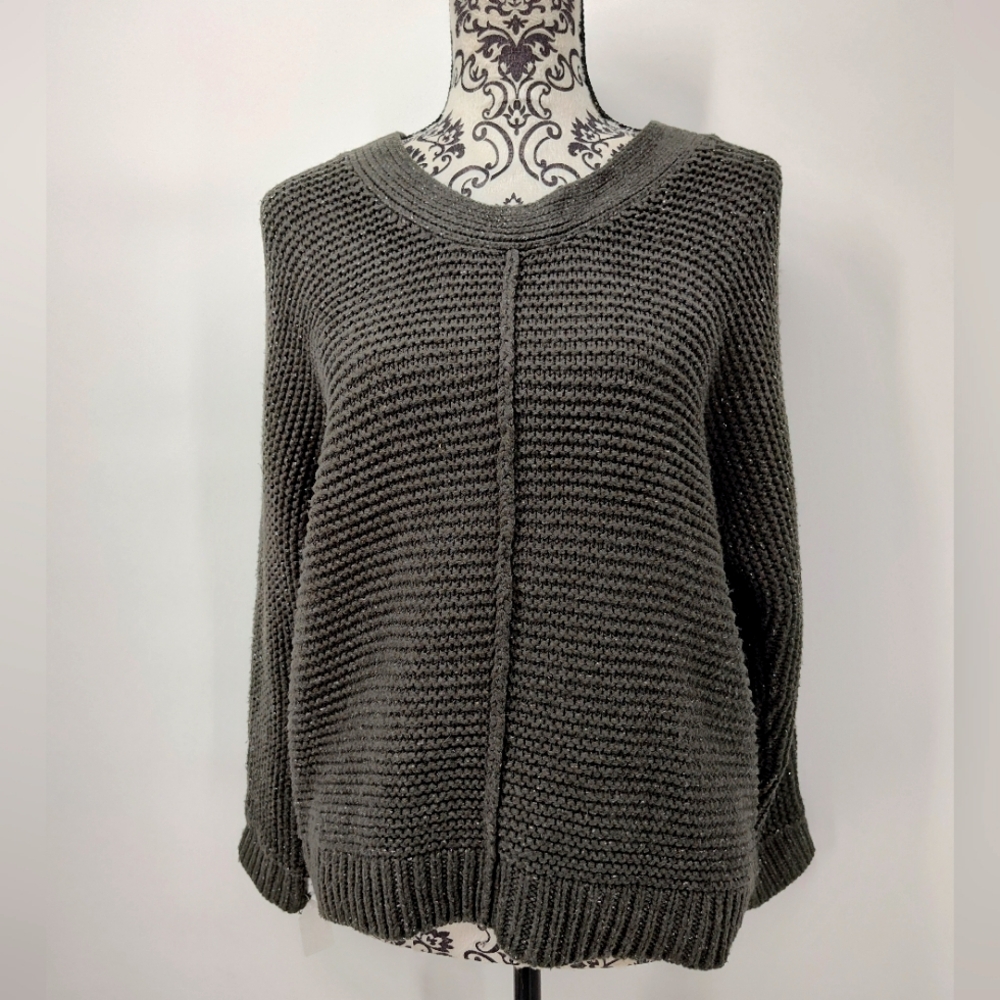 Mossimo Supply Co. Charcoal Knit Oversized Dolman Sweater Women's X Small